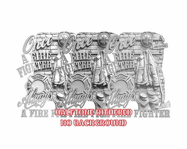 Firefighter 3d illusin & laser-ready file 3DWave.us